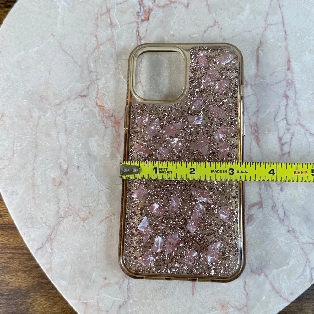 Glittery Sparkling Pink iPhone Case, 6.5” x 3.25
